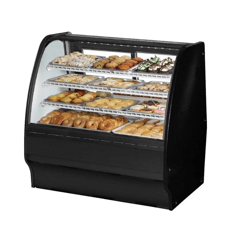  Non-Refrigerated Merchandiser Dry 48-1/4"L, Curved Glass with 6 Shelves Total, 115v