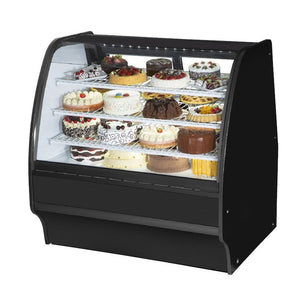 True TGM-R-48-SM/SM-W-W Refrigerated Merchandiser 48-1/4"L, Curved Glass with 6 Shelves Total, 115v