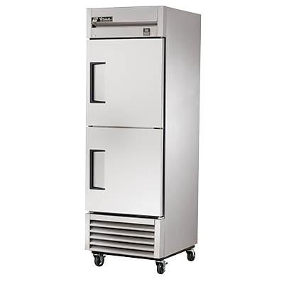 True TS-23-2-HC Refrigerator, Reach-in, One-Section, 2 Stainless Steel Half Doors, Stainless Steel Front/Sides, 115v