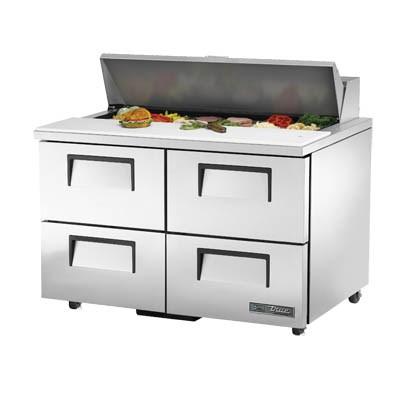 True TSSU-48-12D-4-HC 48" Sandwich/Salad Prep Table with Refrigerated Base, 115v