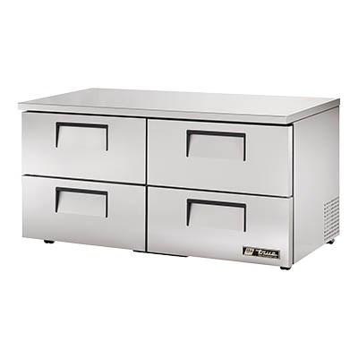 True TUC-60D-4-LP-HC 15.5 Cu Ft Undercounter Refrigerator with 2 Sections & 4 Drawers, 115v