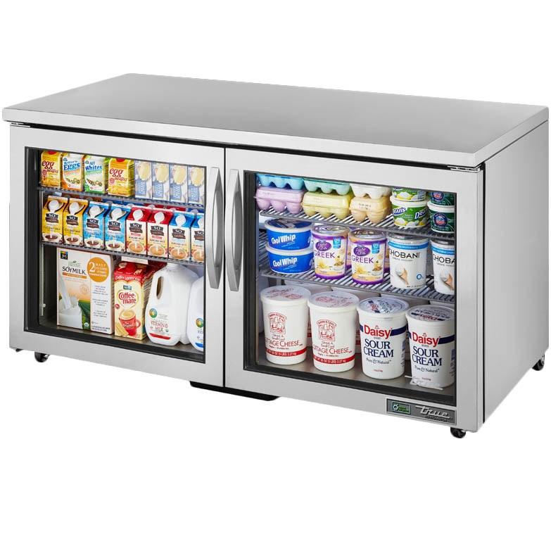 True TUC-60G-ADA-HC~FGD01 15 Cu Ft Undercounter Refrigerator with 2 Sections & 2 Doors, 115v