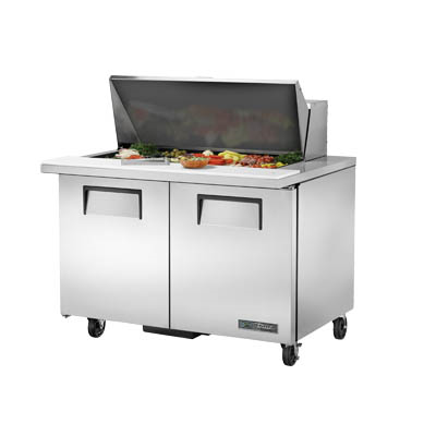 Mega Top Sandwich/Salad Prep Unit, Two Section, with Stainless Steel Cover