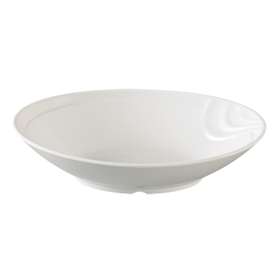 Yanco VE-611 Venice Bowl, 38 oz., 11"W x 7-1/2"D x 3"H, oval, melamine, white