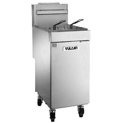 Vulcan 1VEG35M 35-40 Lb. Capacity Gas Floor Fryer with Millivolt Controls, 70,000 BTU, NSF