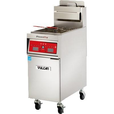 Vulcan 1VK65AF PowerFry5 Gas Fryer 65-70 Lb. Capacity with solid state analog knob control, 80,000 BTU, NSF