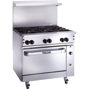 Vulcan 36S-6BP Endurance 36" 6 Burner Gas Range with Standard Oven, Liquid Propane