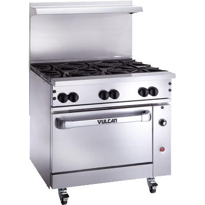 Vulcan 36S-6B Endurance 36" 6 Burner Gas Range with Standard Oven