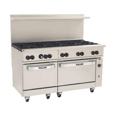 Vulcan 60SC-10B Endurance 10 Burner 60" Gas Range, 1 Standard and 1 Convection Oven
