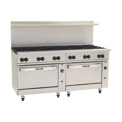 Vulcan 72SC-12B Endurance 12 Burner 72" Gas Range with 1 Standard Oven, 1 Convection Oven