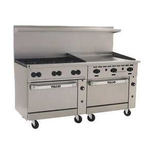 Vulcan 72SC-6B36G Endurance 6 Burner 72" Gas Range with 36" Griddle, 1 Standard Oven, 1 Convection Oven