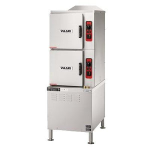 Vulcan C24ET6-PS (6) Pan Electric Convection Powerstream Series Steamer on Cabinet Base, 208v/3ph