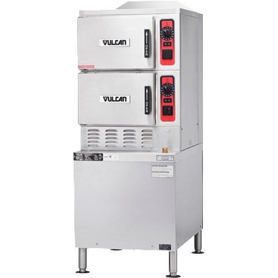 Vulcan C24GA10 (10) Pan Gas Convection Steamer on Cabinet Base