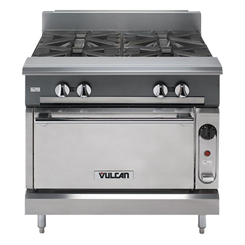 Vulcan V236HB Heavy Duty Range, 36"W, Cabinet Base, 2 Hot Tops