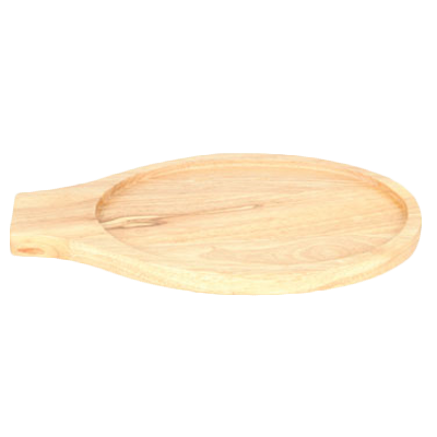 Thunder Group WDFJ001 3/4" Thick Stackable Oval Wood Fajita Skillet Underliner