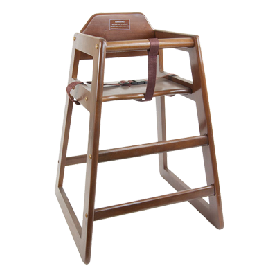 Thunder Group WDTHHC019A Walnut Wood High Chair