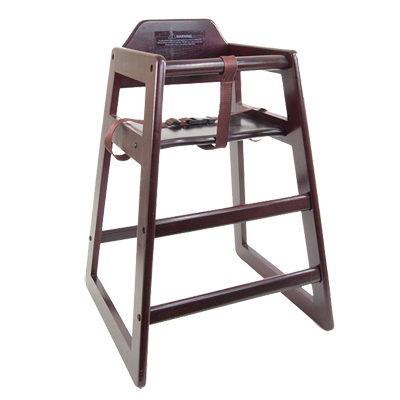 Thunder Group WDTHHC020A Mahogany Wood High Chair