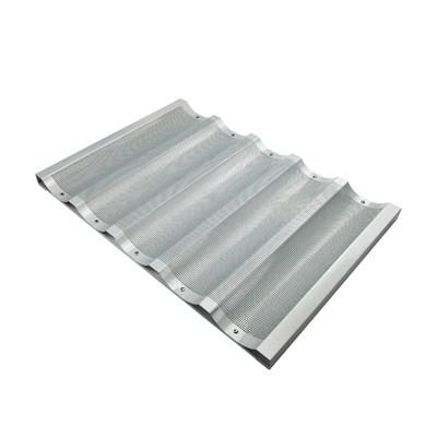 Winco ABP-5W 5 Wide Slot Aluminum Baguette Pan, 18" x 26" x 1"