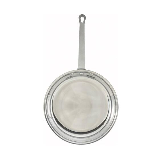 Winco AFP-8 Majestic Aluminum Fry Pan with Mirror Finish 8"