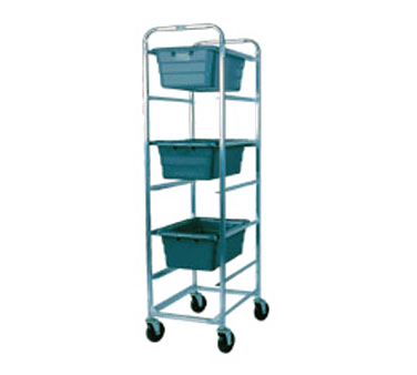 Winholt AL-L-6 Lug Cart, mobile, 19" x 27" x 71", rustproof all welded aluminum, swivel stem casters, NSF