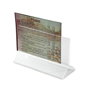 Winco ATCH-53 Double-Sided Clear Acrylic Menu Stand, 5-1/2" X 3-1/2”