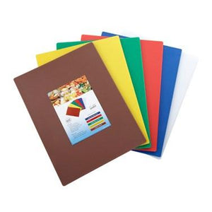 Winco CBST-1218 Cutting Boards, Set of 6 Colors, 12" x 18" x 1/2"