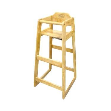 Winco CHH-601 Natural Wood Pub-Height High Chair