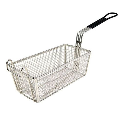 Winco FB-05 Nickle Plated Rectangular Fry Basket, 11" x 5-3/8"