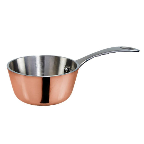 Winco DCSC-3C Mini 3" Saucier, Copper Plated, 5 Oz