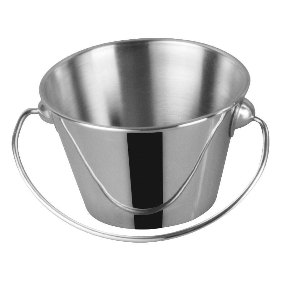 Winco DDSA-104S Mini Pail, 5 Oz, 3" Dia X 3-1/8"H, Round, Stainless Steel