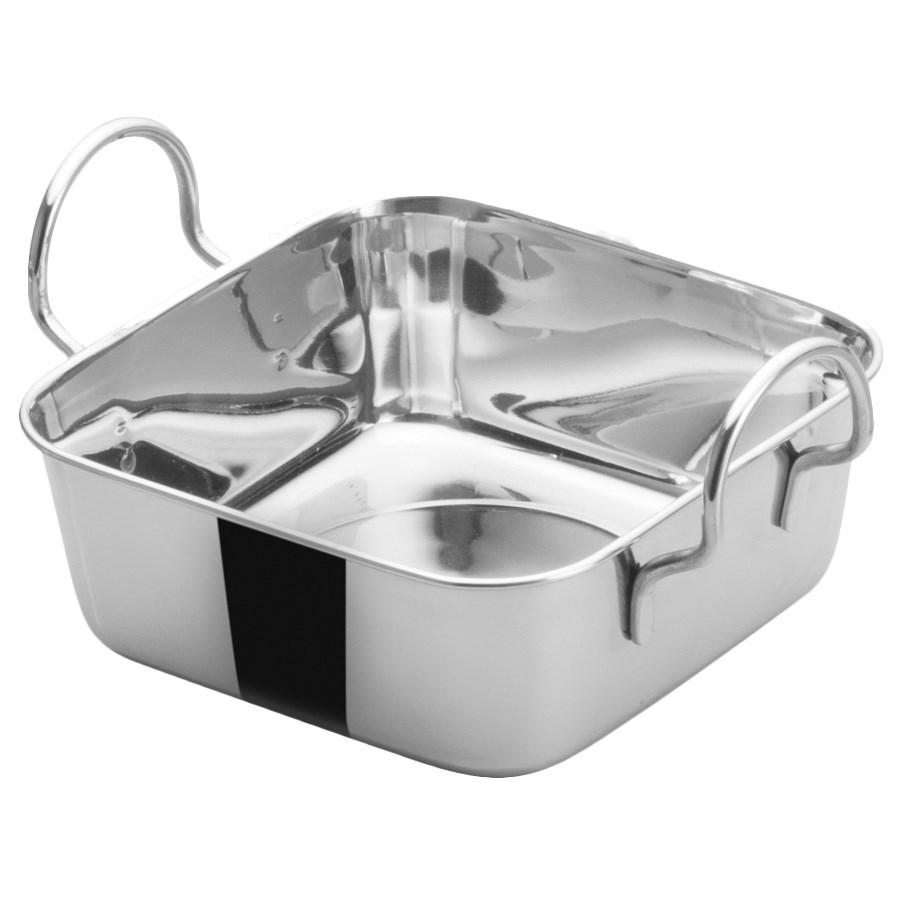 Winco DDSB-102S Mini Roasting Pan, Stainless Steel, 5-3/16" Square
