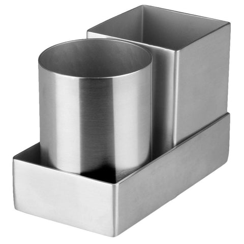 Winco DDSG-301S Round & Square Sugar Packet Holder Set, Stainless Steel