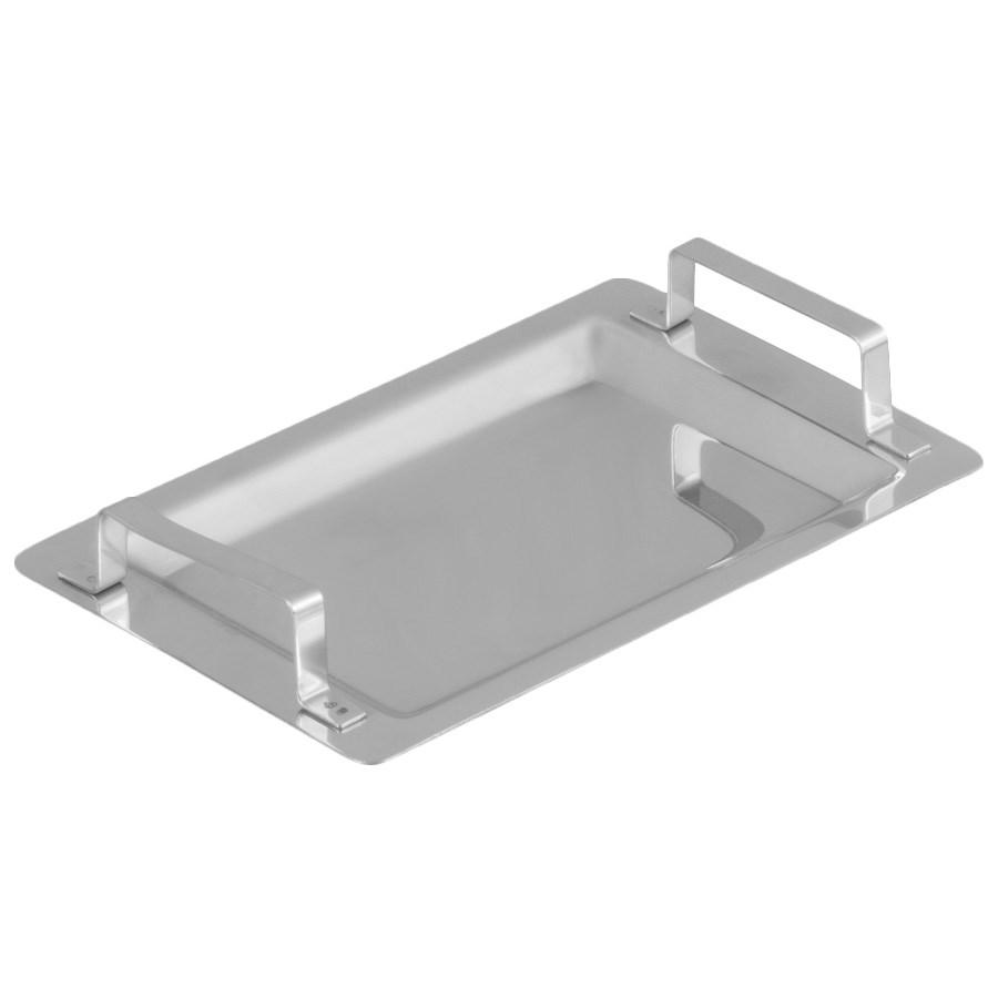 Winco DDSH-102S Mini Serving Platter with Handle, Stainless Steel, 8-1/2"