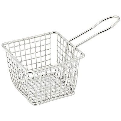 Winco FBM-443S Mini Fry Basket, 4" X 4" X 3"H, Square