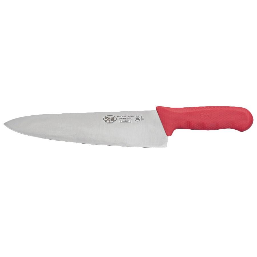 Winco KWP-100R Stal 10” Chef’s Knife, Red