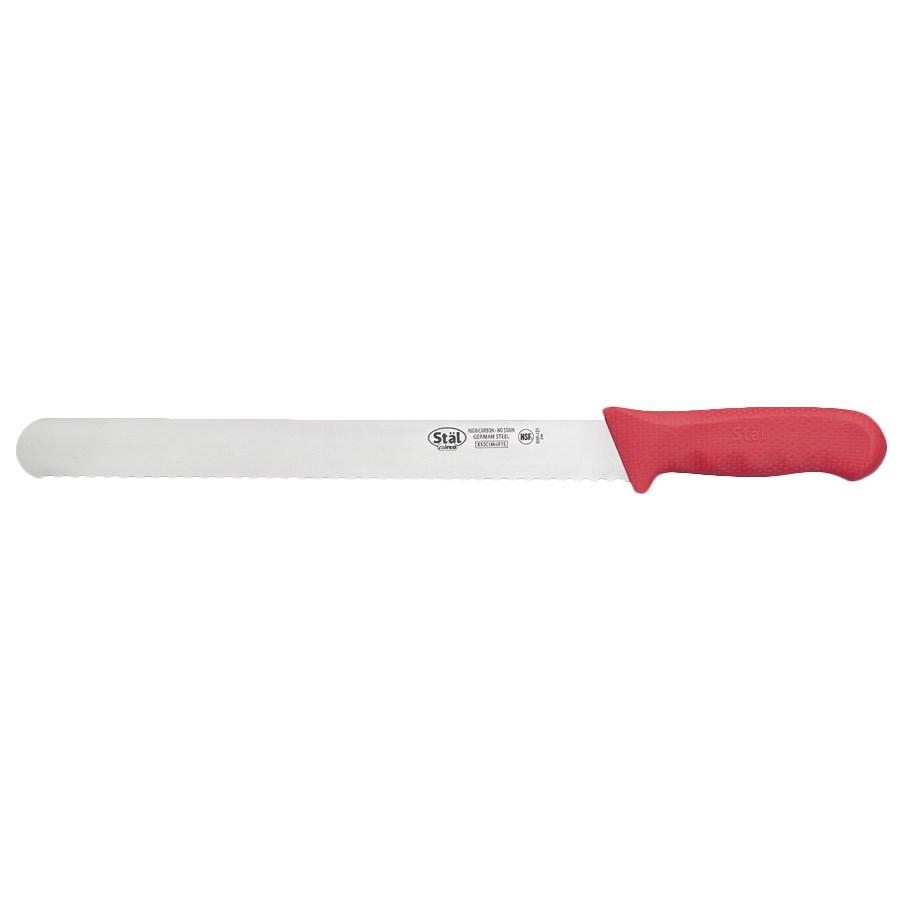 Winco KWP-121R Stal 12” Wavy Edge Slicer, Red