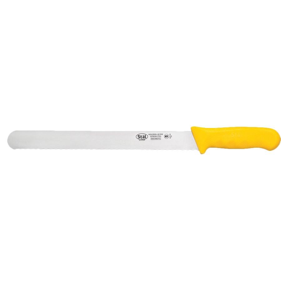 Winco KWP-121Y Stal 12” Wavy Edge Slicer, Yellow