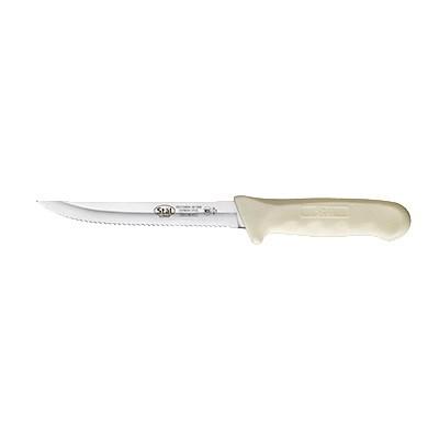 Winco KWP-50 Stal 5-1/2” Utility Knife, Wavy Edge