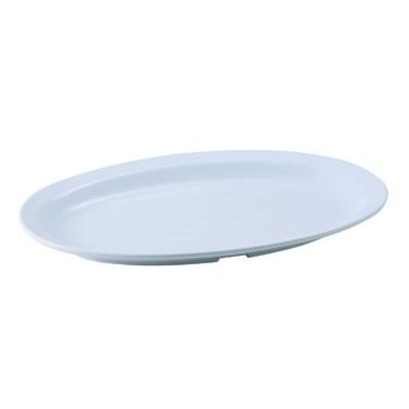 Winco MMPO-138W Melamine Oval Platters, Narrow Rim, White, 13"