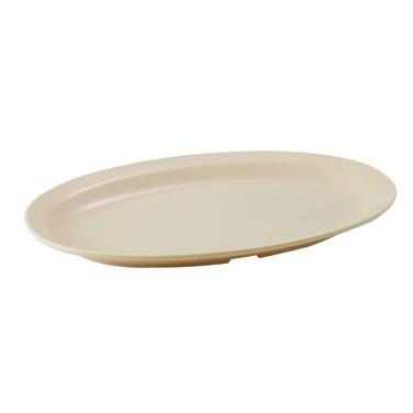 Winco MMPO-138 Melamine Oval Platters, Narrow Rim, Tan, 13"