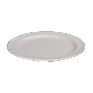 Winco MMPR-10W Melamine Round Plates, White, 10-1/4"