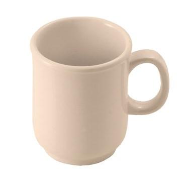 Winco MMU-8 8-Ounce Melamine BuLbous Mugs, Tan, 2-15/16" Dia