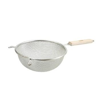 Winco MST-8D Double Mesh Strainer, Tinned, Medium, 8"