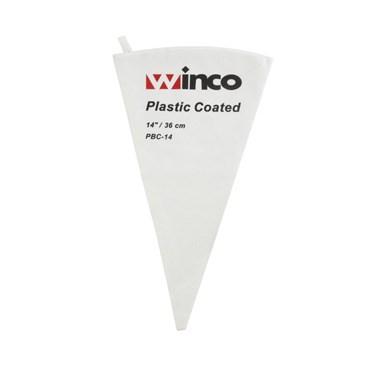 Winco PBC-14 Pastry Bag, 14" Cotton Outside, Plastic Coated Inside