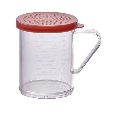 Winco PDG-10R 10 Oz Dredge With Color Snap-On Lid, Rose