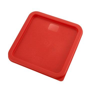 Winco PECC-68 Cover for Square Storage Container, 6 | 8 Qt, Red