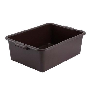 Winco PL-7B 7" Dish Box, Standard Weight, Brown