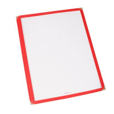 Winco PMC-9R Single Pocket Menu Cover, Red, 9-5/16 X 12-1/8