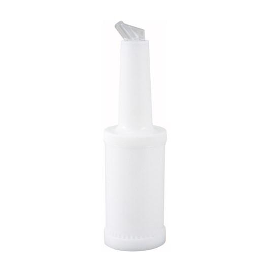 Winco PPB-2W Liquor/Juice Pour Bottle, 2 Qt, White