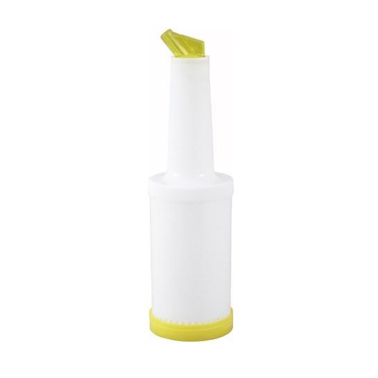 Winco PPB-2Y Liquor/Juice Pour Bottle, 2 Qt, Yellow